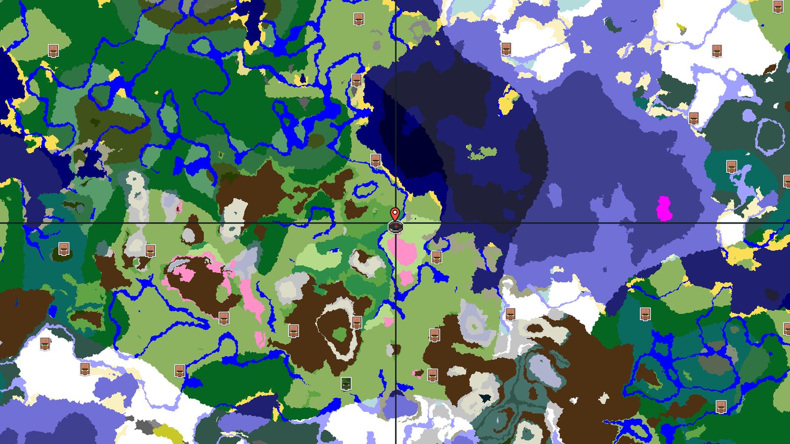Cherry Grove and Flower Forest Near Spawn — Minecraft seed preview