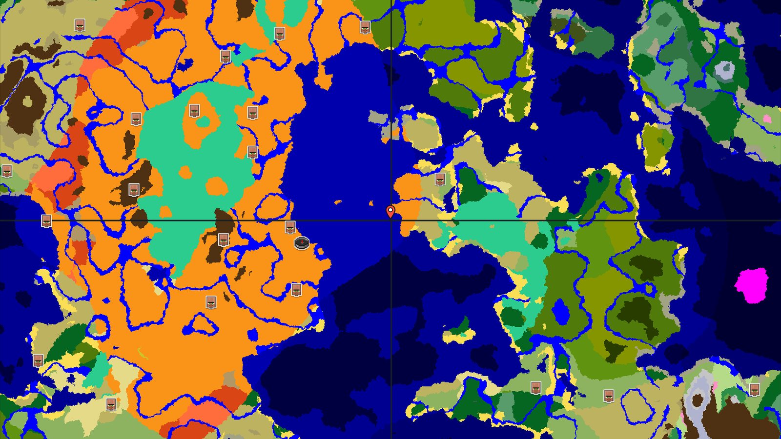 Desert Spawn with Nearby Village and Pyramid — Minecraft seed preview