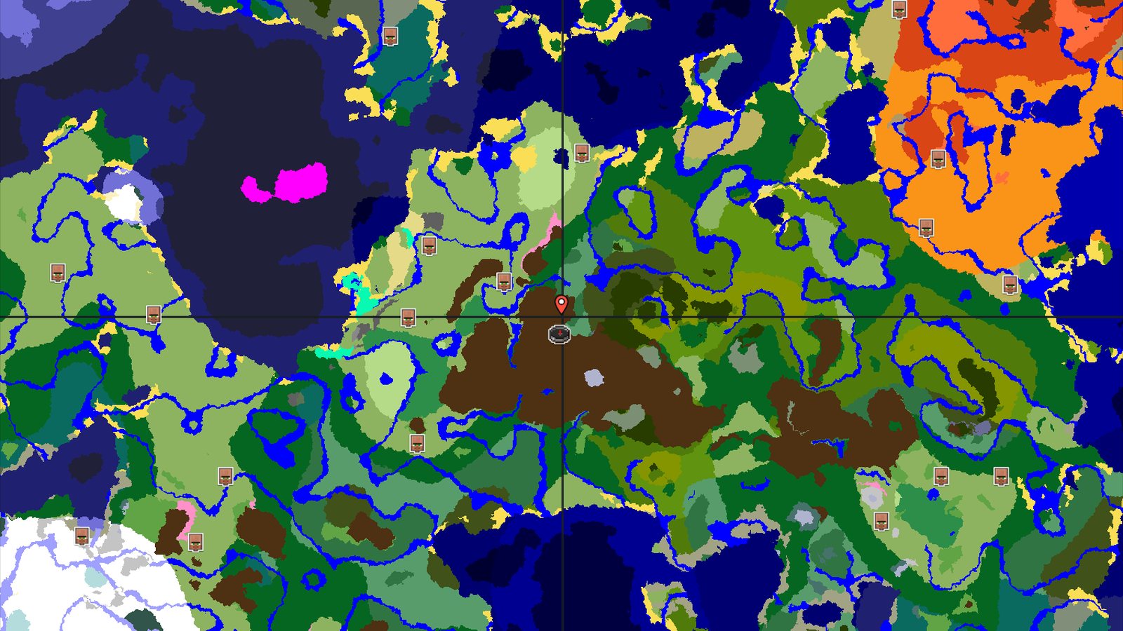 Spawn in a Forest with a Frozen Peaks View — Minecraft seed preview