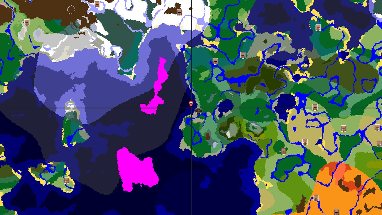 Deep Cold Ocean and Taiga — Minecraft seed preview