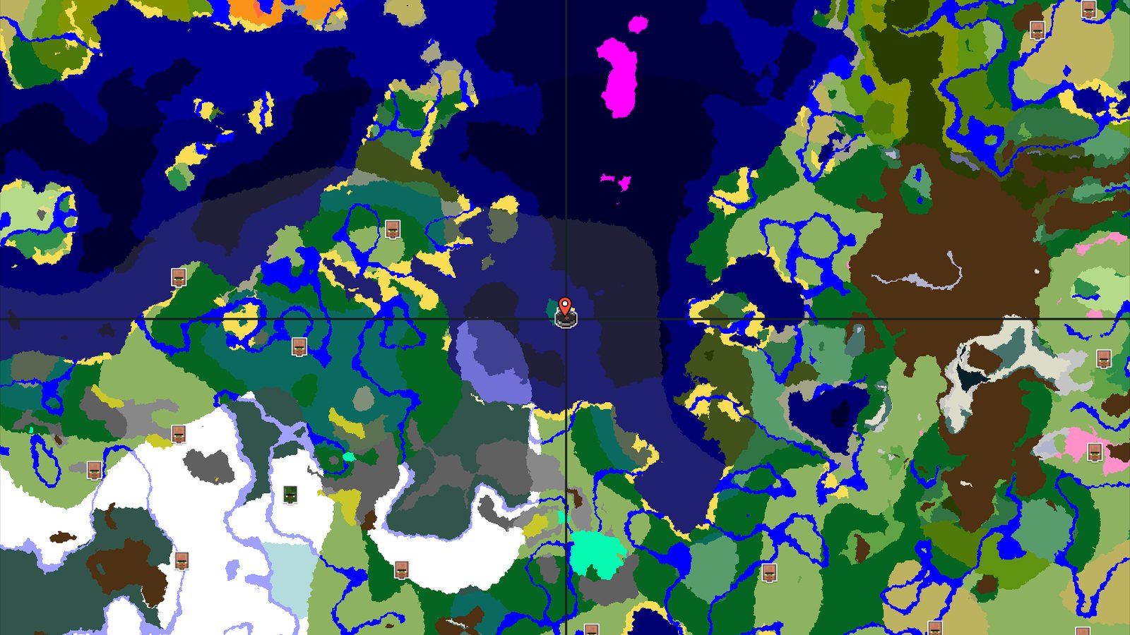 Village Start in a Taiga with Nearby Ocean Ruins — Minecraft seed preview