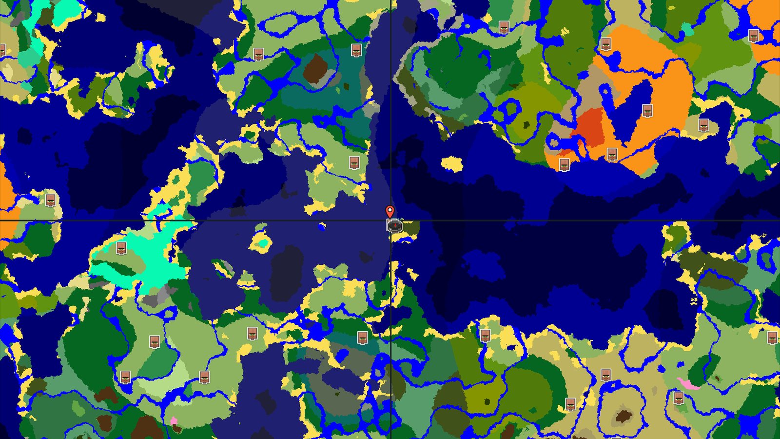 Island Spawn with Nearby Village and Dark Forest — Minecraft seed preview