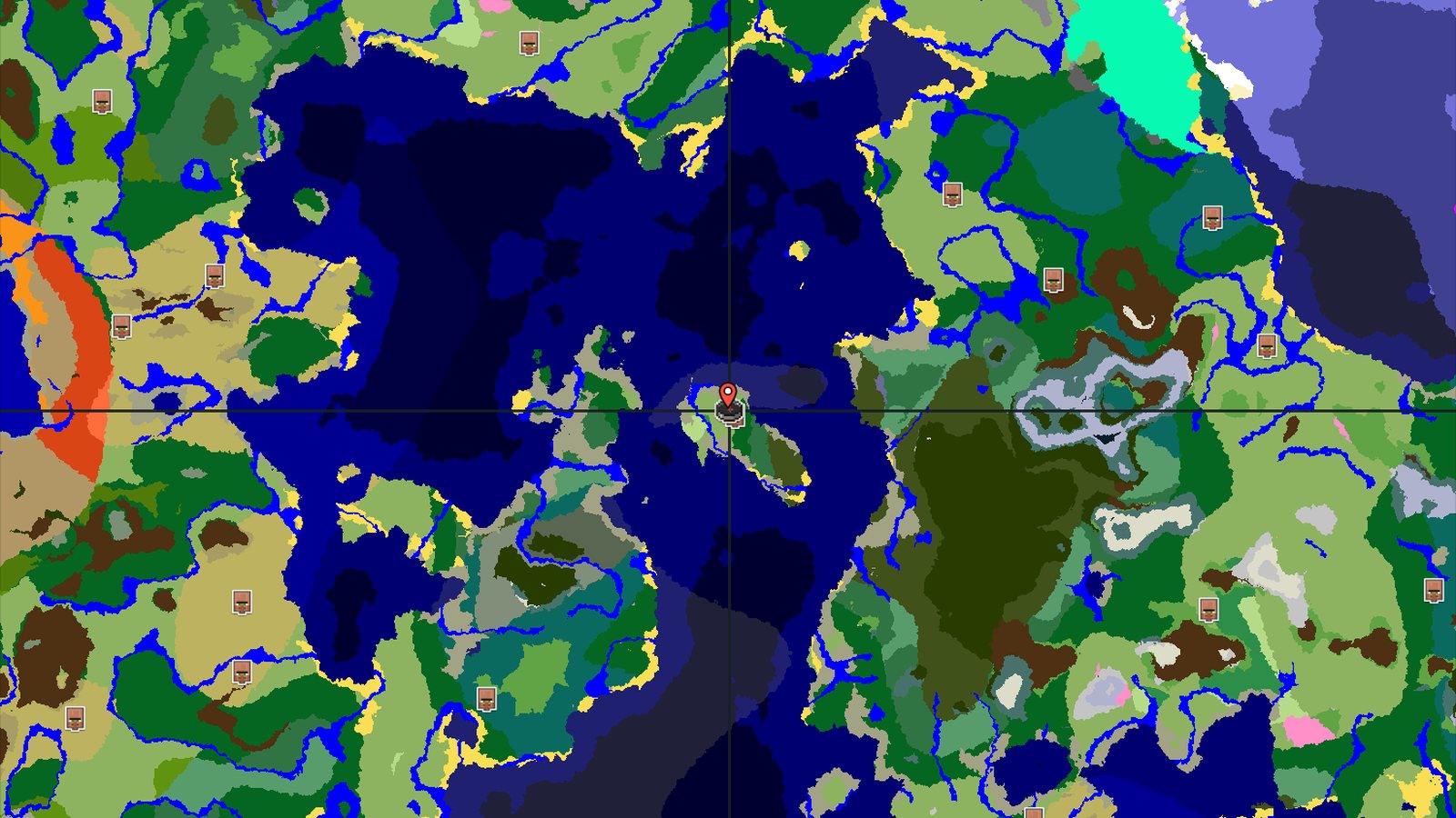 A Long Island Survival World With A Close Village — Minecraft seed preview