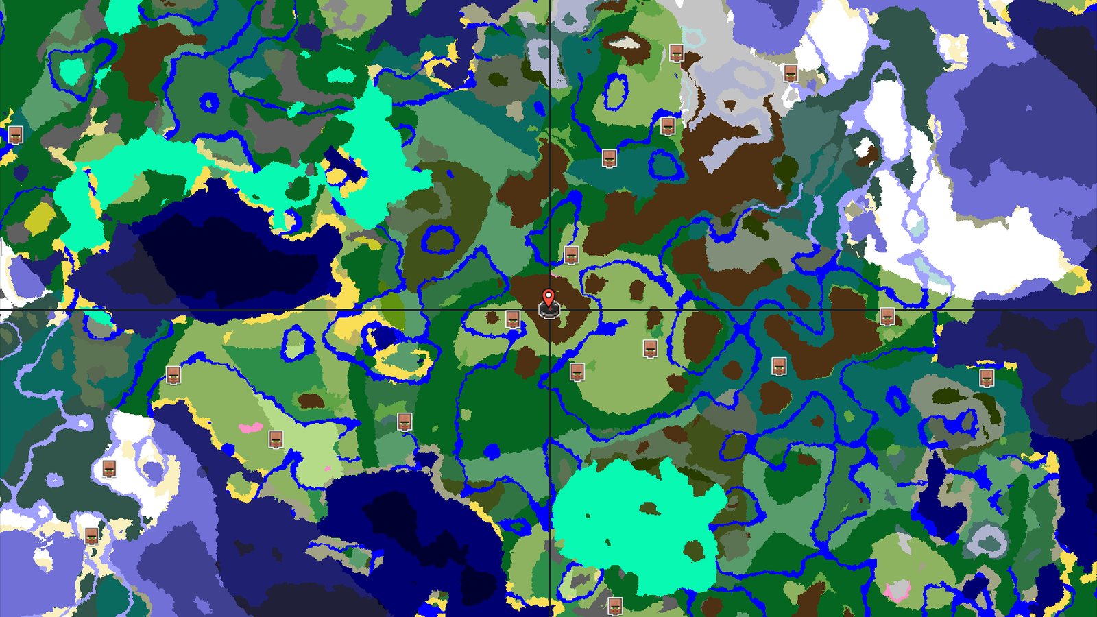 A Cherry Grove Crater and Nearby Outpost — Minecraft seed preview