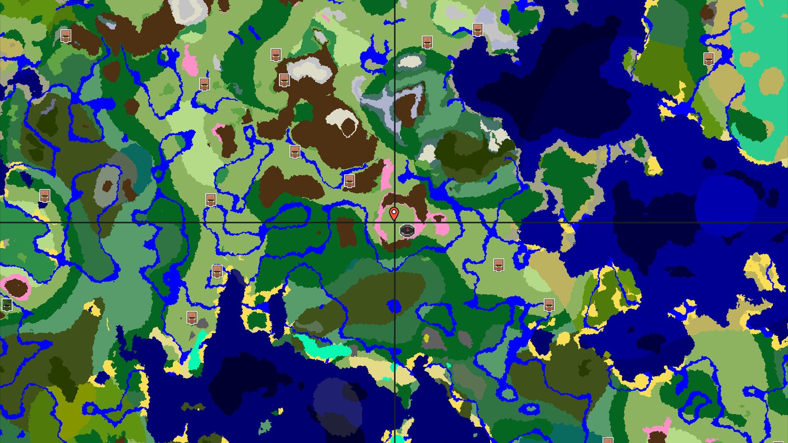 Cherry Grove Spawn with Nearby Pillager Outpost — Minecraft seed preview