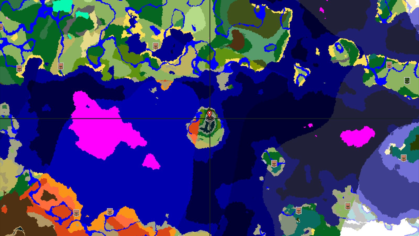 Stony Peaks and Ocean Structures Near Spawn — Minecraft seed preview
