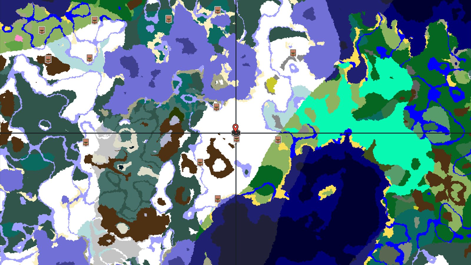 A Snowy Start with Close Underground Treasures — Minecraft seed preview