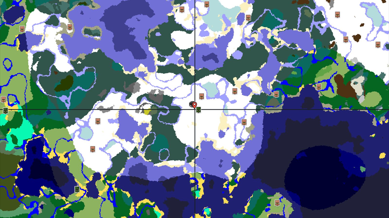 Frosty Start, Village Nearby, and a Distant Trial — Minecraft seed preview