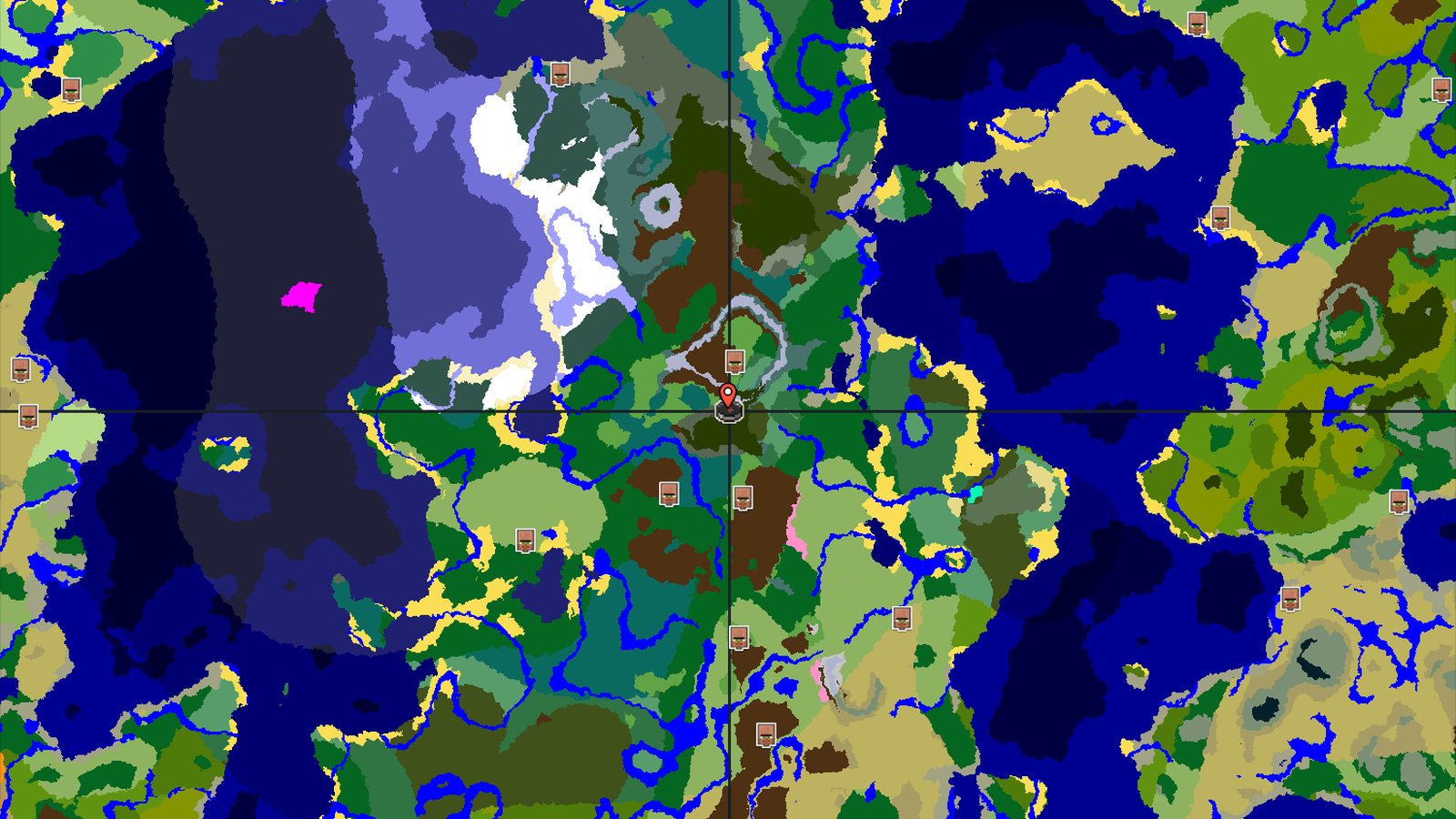 A Mountainous Start with Nearby Structures — Minecraft seed preview
