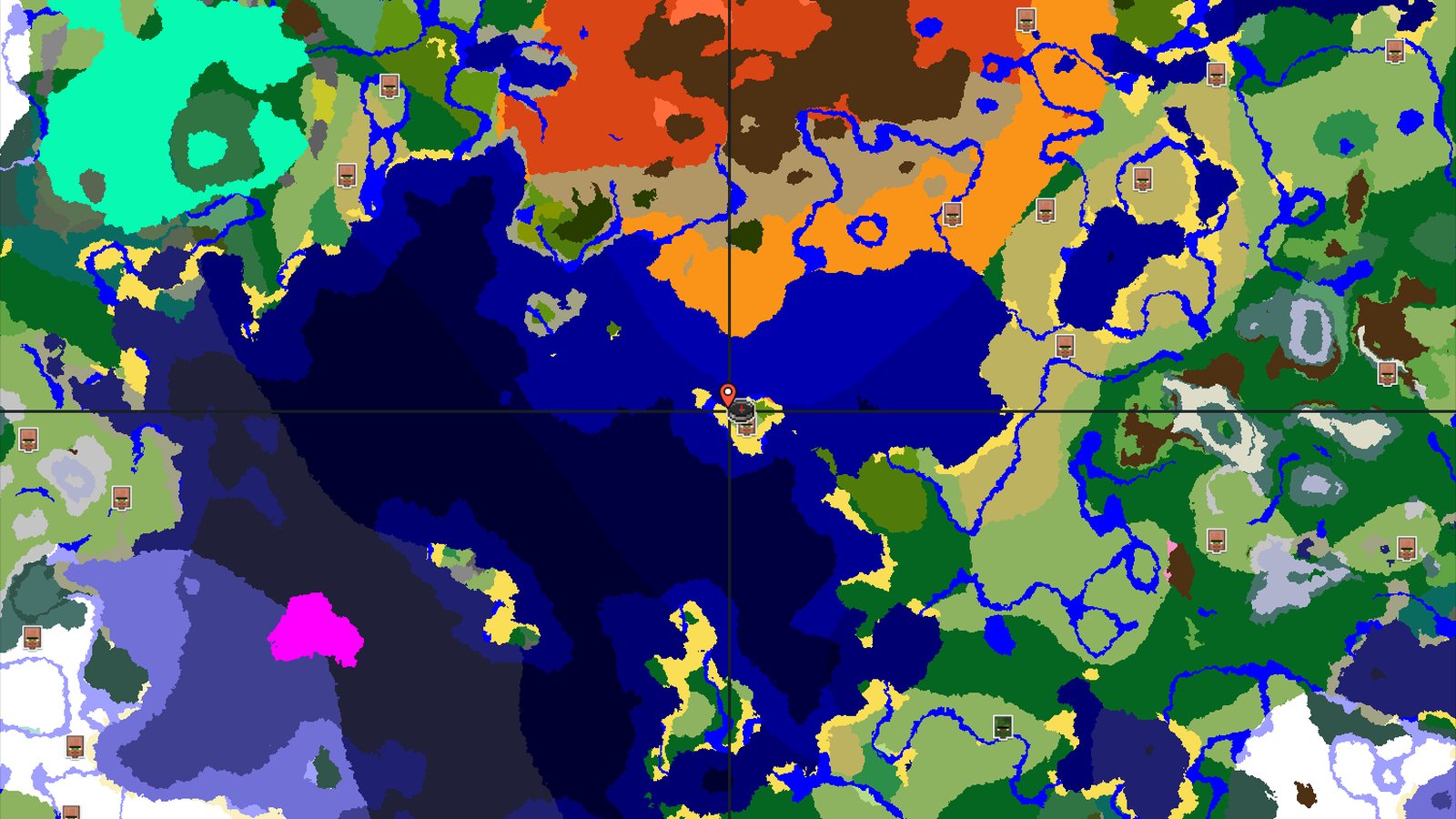 Island Spawn with Nearby Village and Ocean Views — Minecraft seed preview