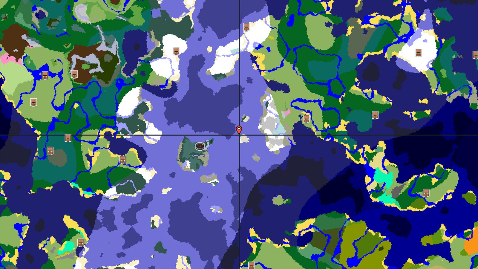 Spawn Near a Small Island of Frozen Peaks — Minecraft seed preview