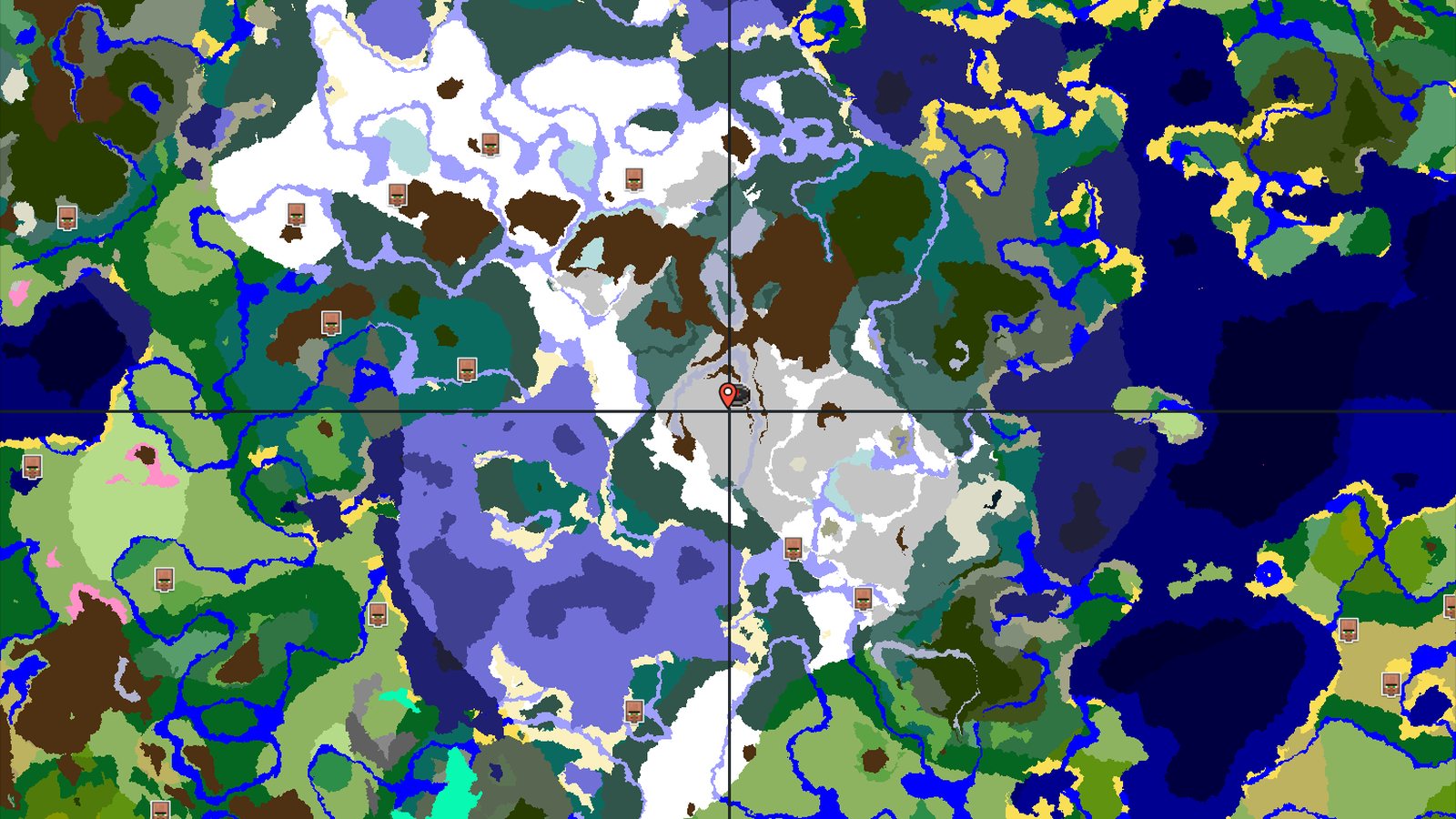 Spawn in Snowy Slopes, Explore Nearby Frozen Peaks — Minecraft seed preview