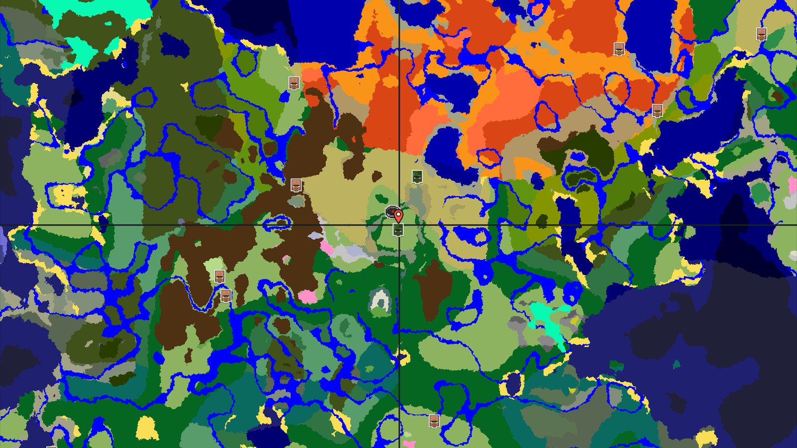 A Mountain Crater Lake with Village Nearby — Minecraft seed preview