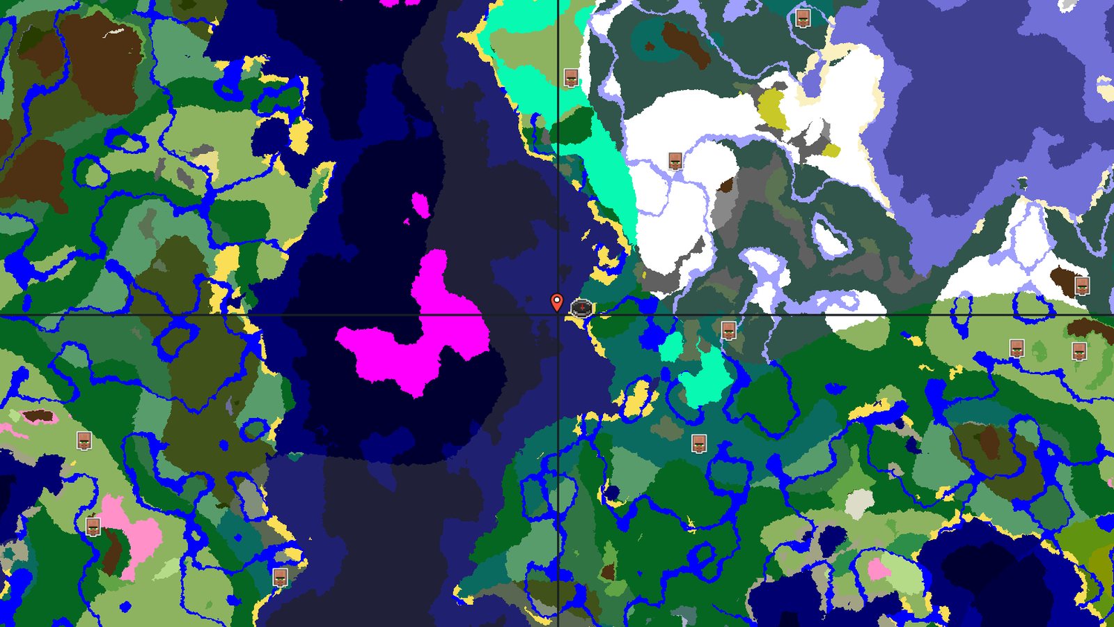 Mushroom Fields and Ocean Monument — Minecraft seed preview