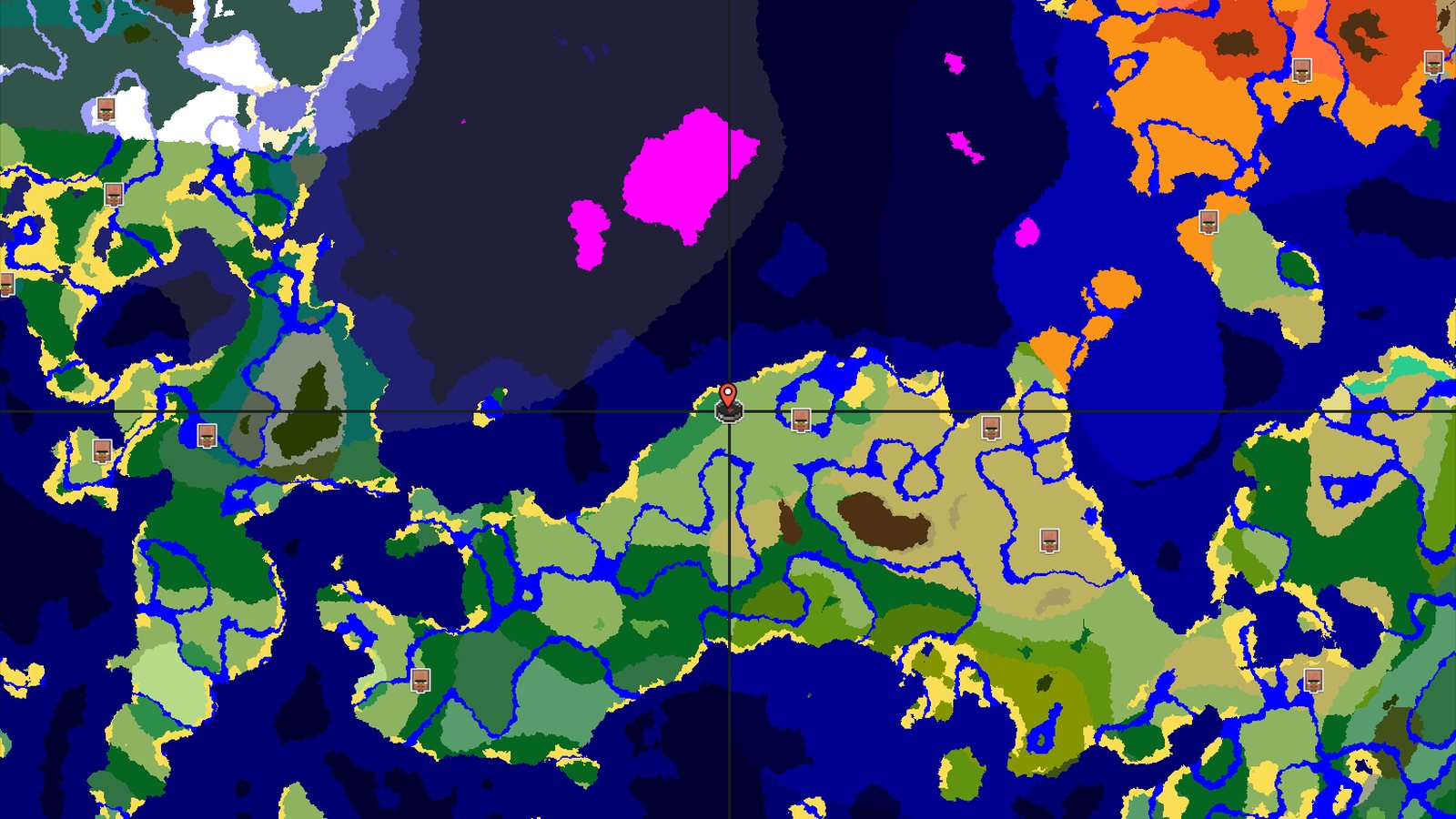 Flower Forest and Coastal Plains Spawn — Minecraft seed preview
