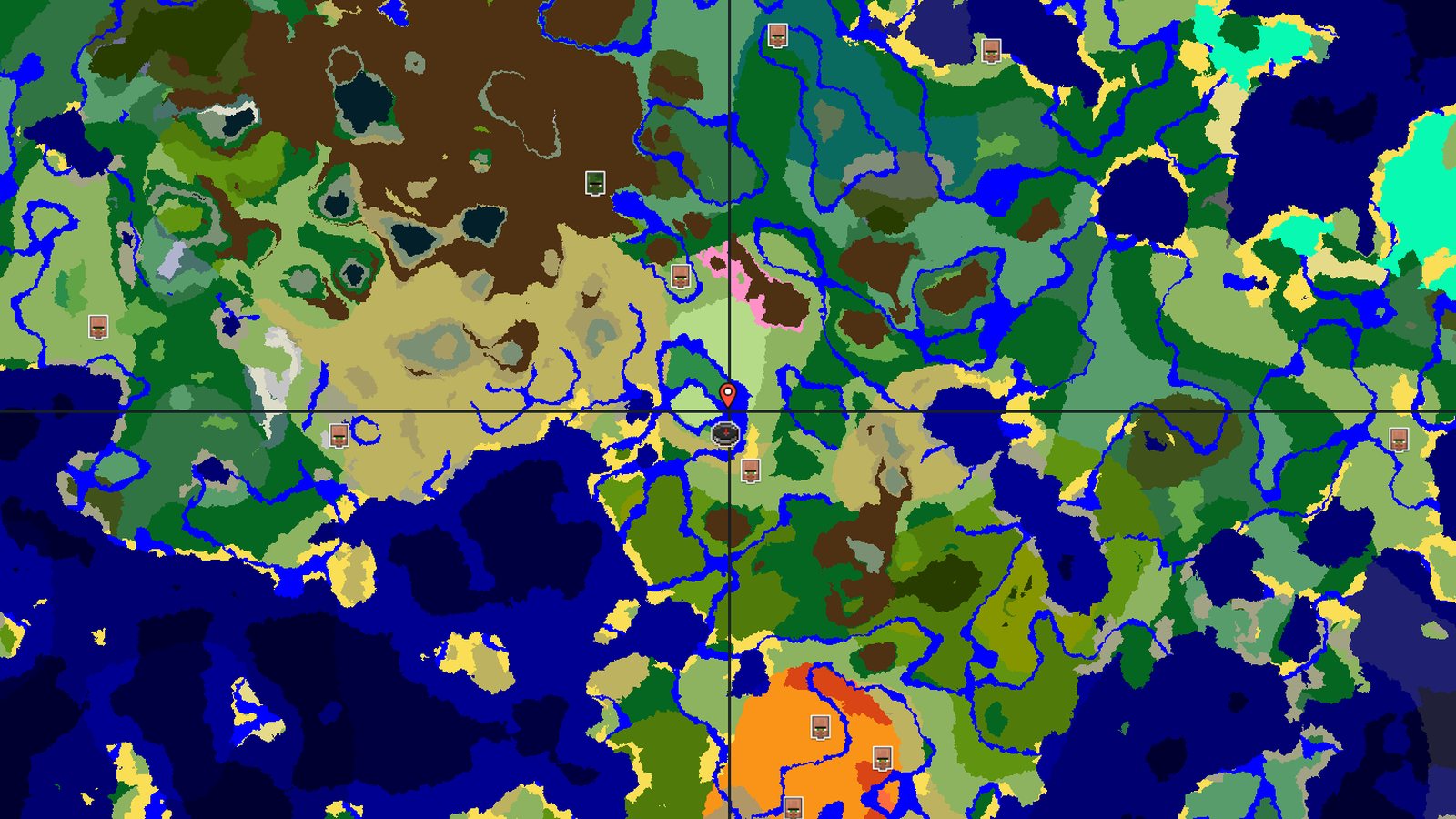 Flower Forest Island with a Village — Minecraft seed preview