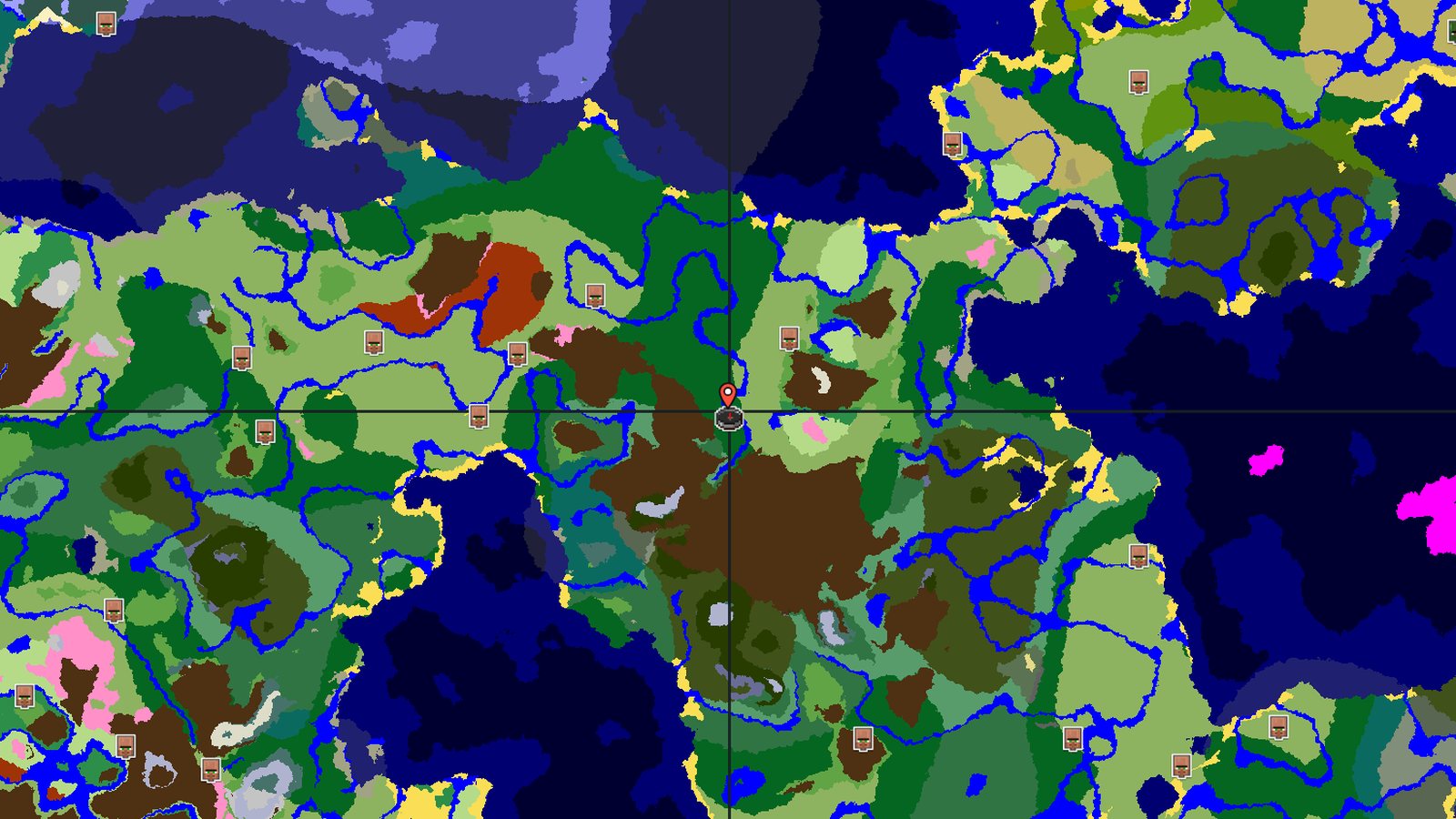 Flower Forest and Frozen Peaks — Minecraft seed preview