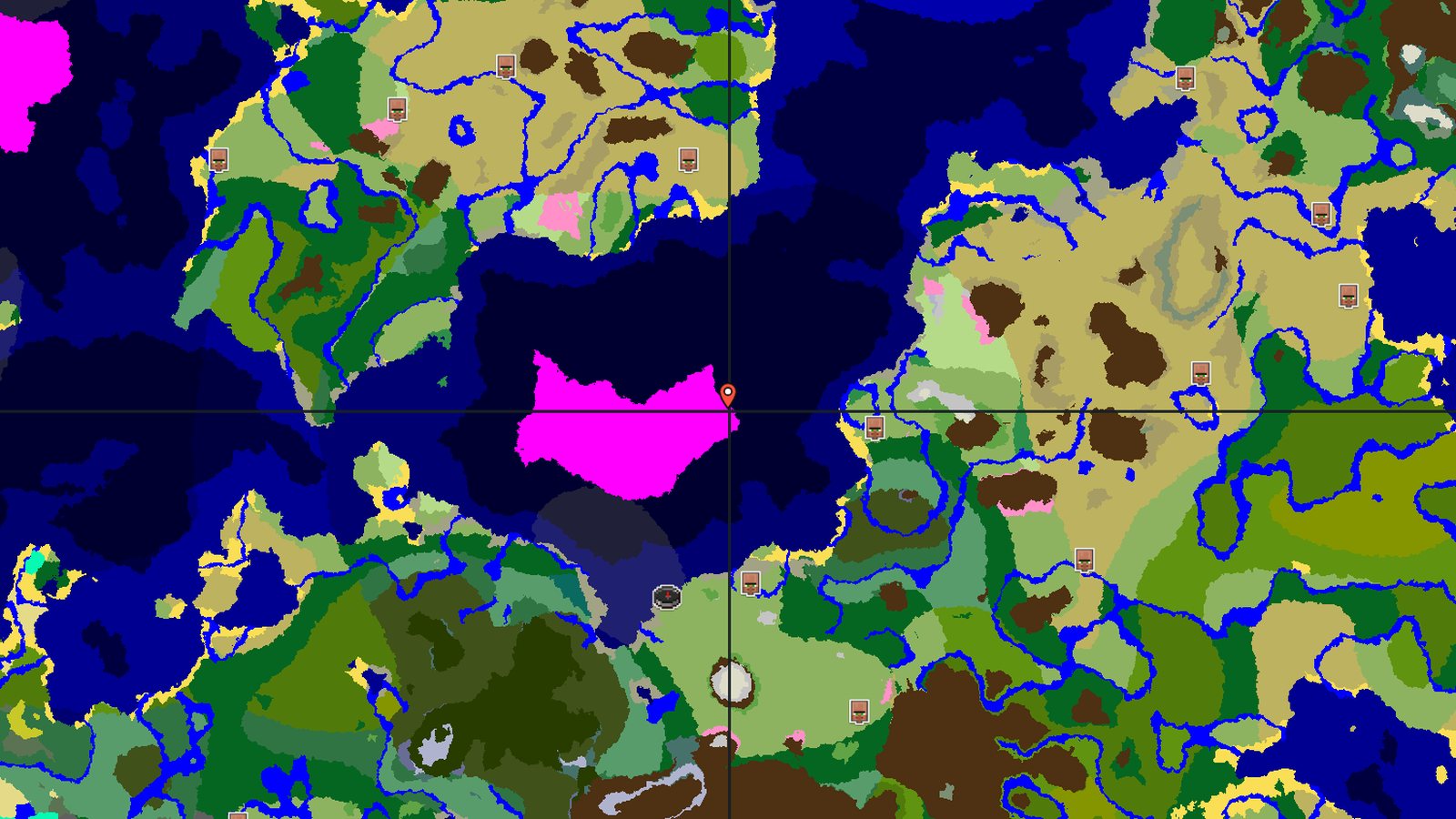 Mushroom Fields and Dark Forest — Minecraft seed preview