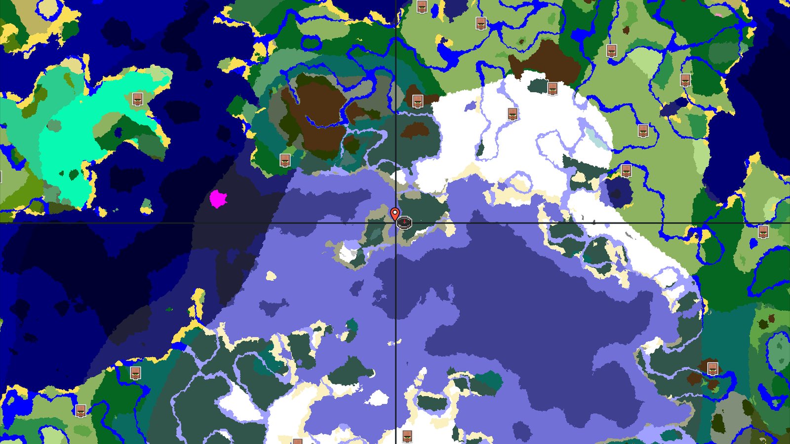 Frozen Islands and Nearby Trial Chambers — Minecraft seed preview