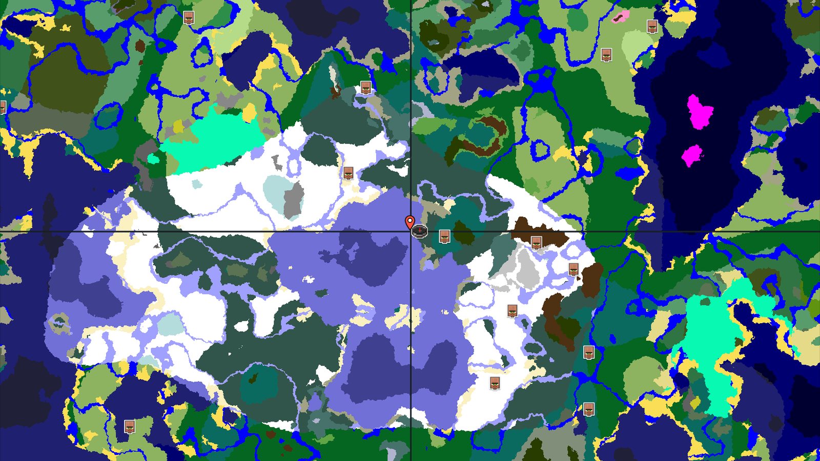 Frozen Ocean and Taiga with Close Underground Structures — Minecraft seed preview