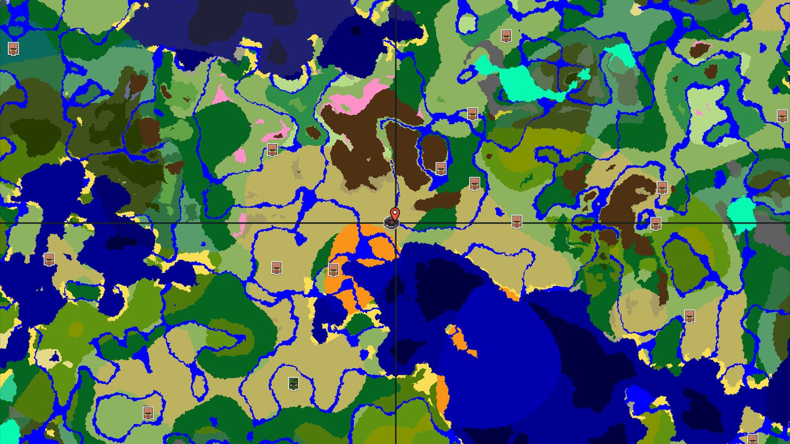 Savanna Spawn with Desert Views and Distant Cherry Groves — Minecraft seed preview