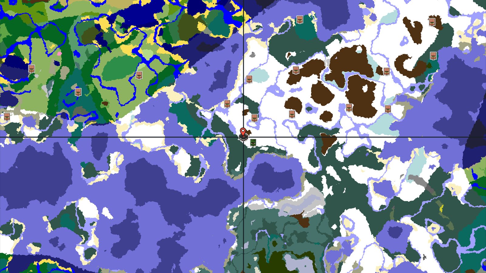 Spawn in Snowy Plains, Abandoned Village Nearby — Minecraft seed preview