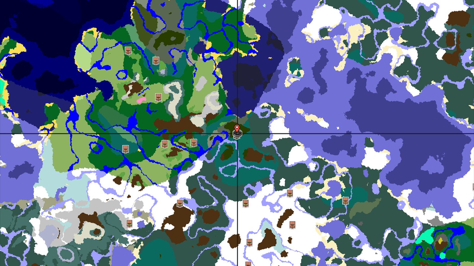 Spawn Next to Abandoned Village in Snowy Taiga — Minecraft seed preview
