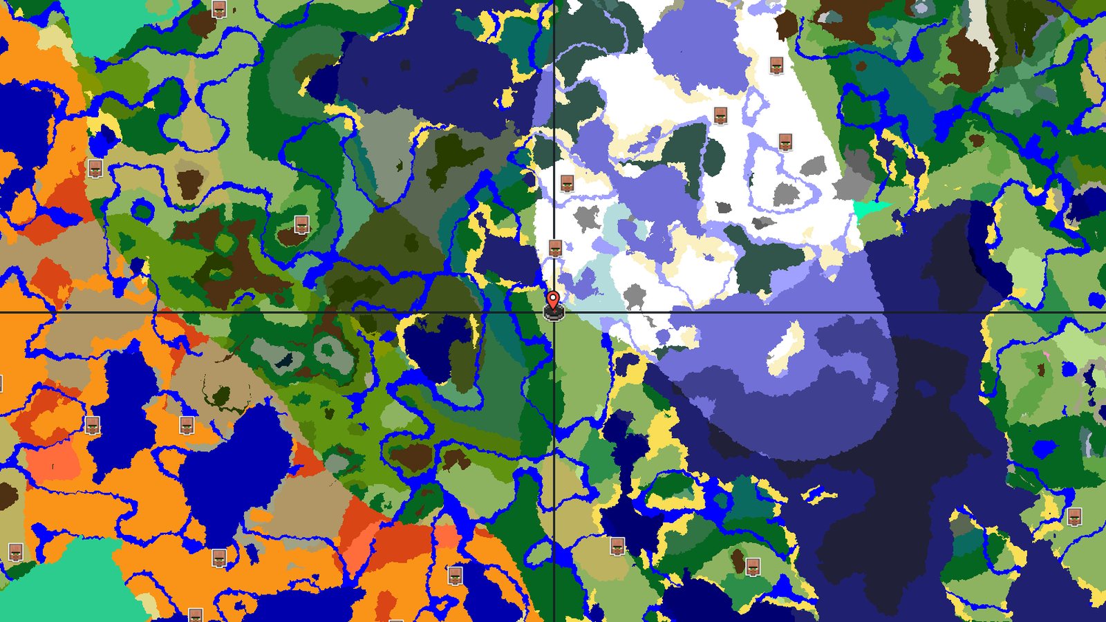 Ice Spikes and Dappled Forest Near Spawn — Minecraft seed preview