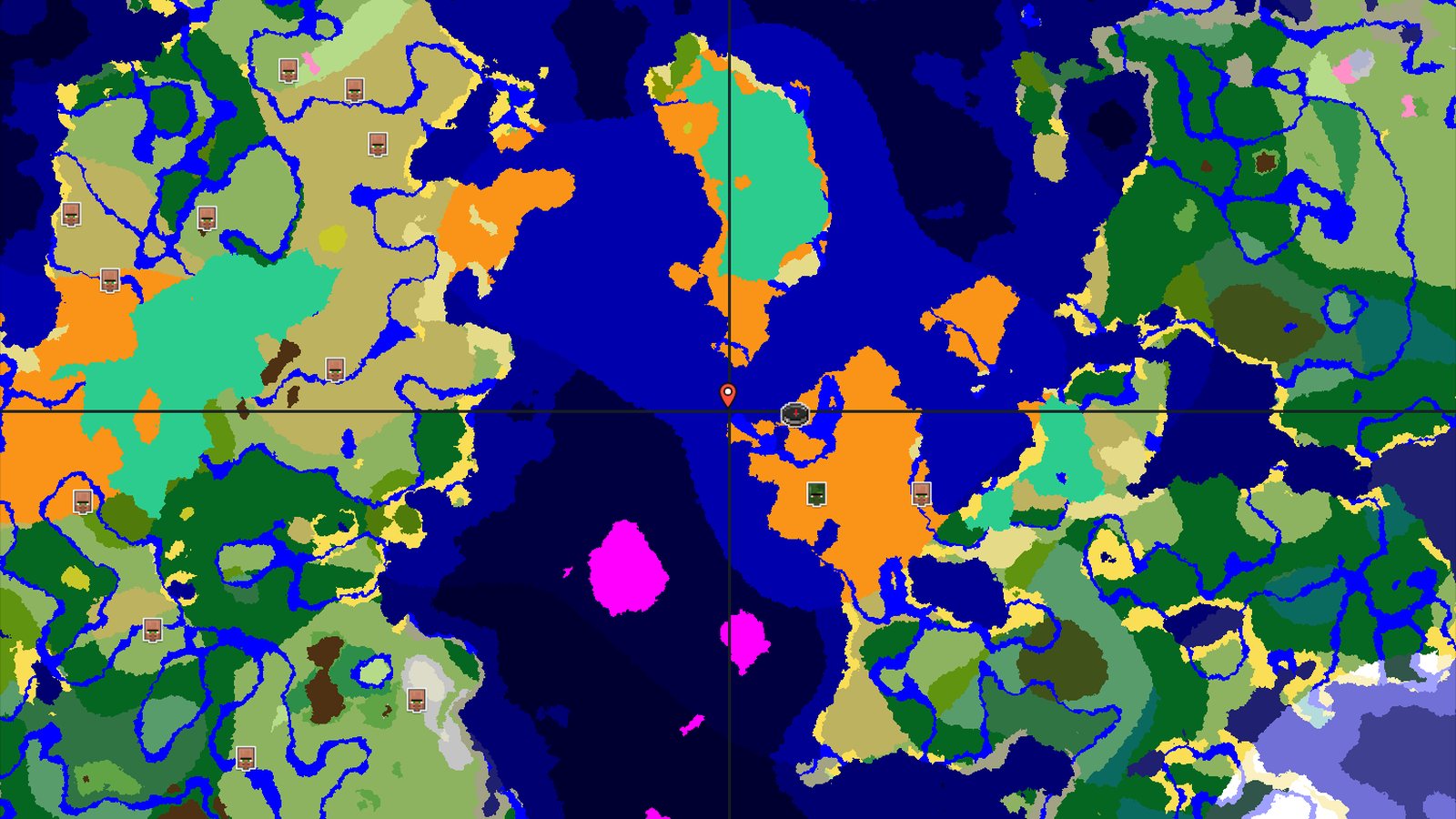 Desert Island with Abandoned Village — Minecraft seed preview