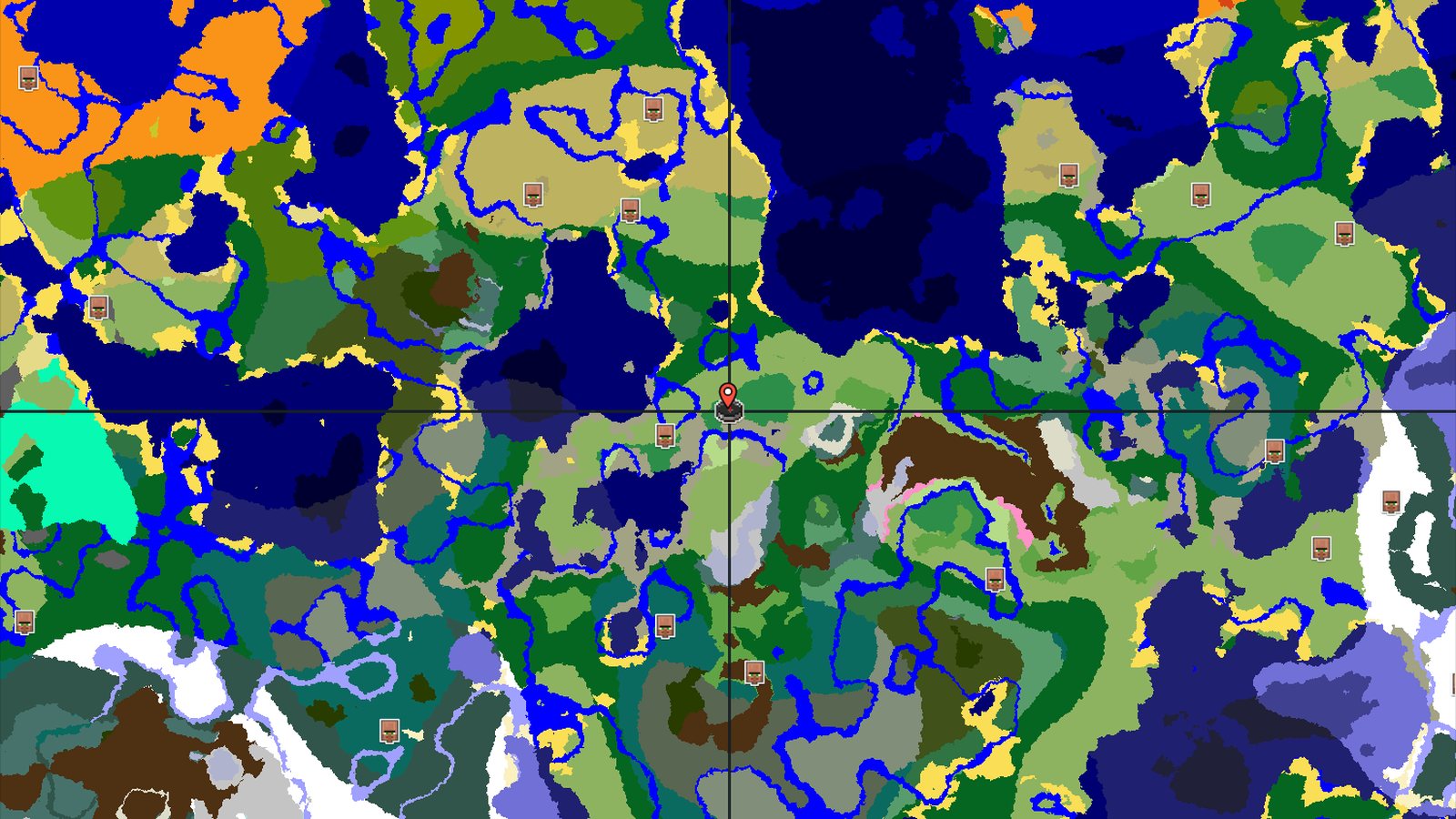 A Flower Forest Spawn with Nearby Snowy Peaks — Minecraft seed preview