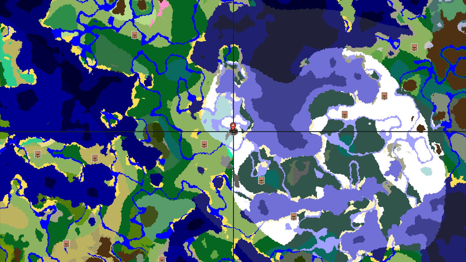 Ice Spikes Near Spawn with a Close Village and Trial Chambers — Minecraft seed preview