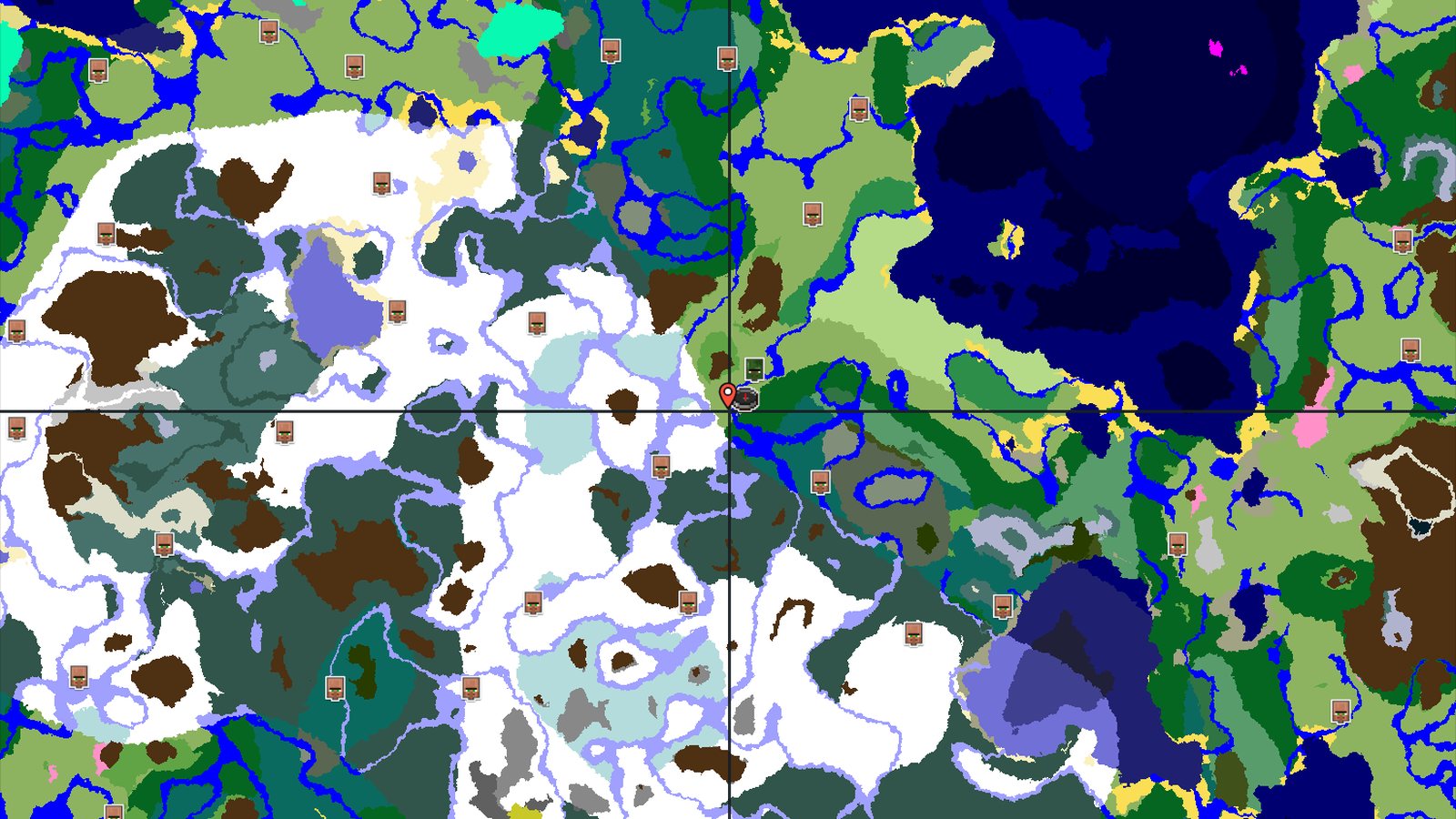 Abandoned Village Near Spawn with Snowy Peaks — Minecraft seed preview