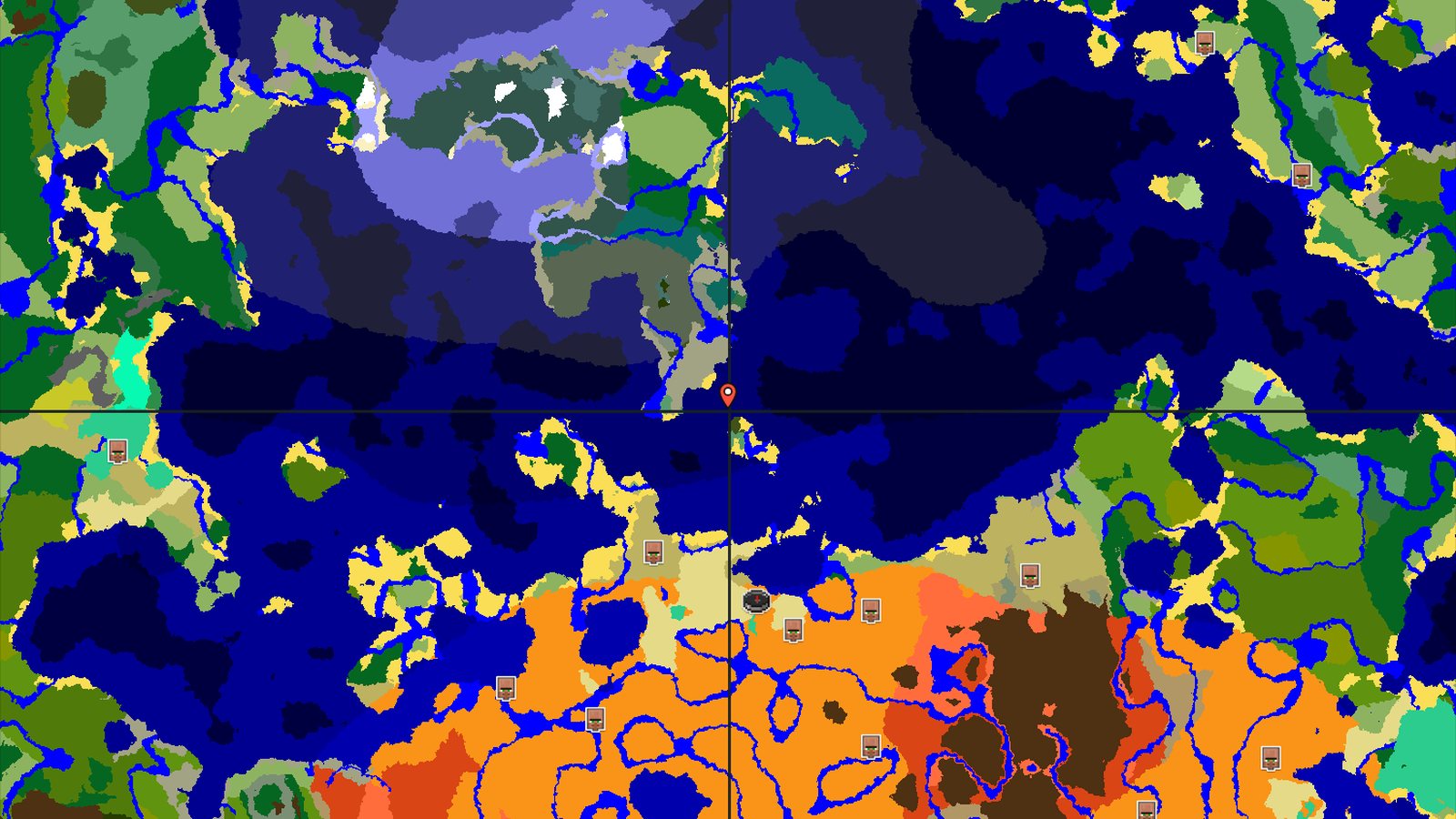 Mangrove Swamp Spawn with Nearby Desert Village — Minecraft seed preview