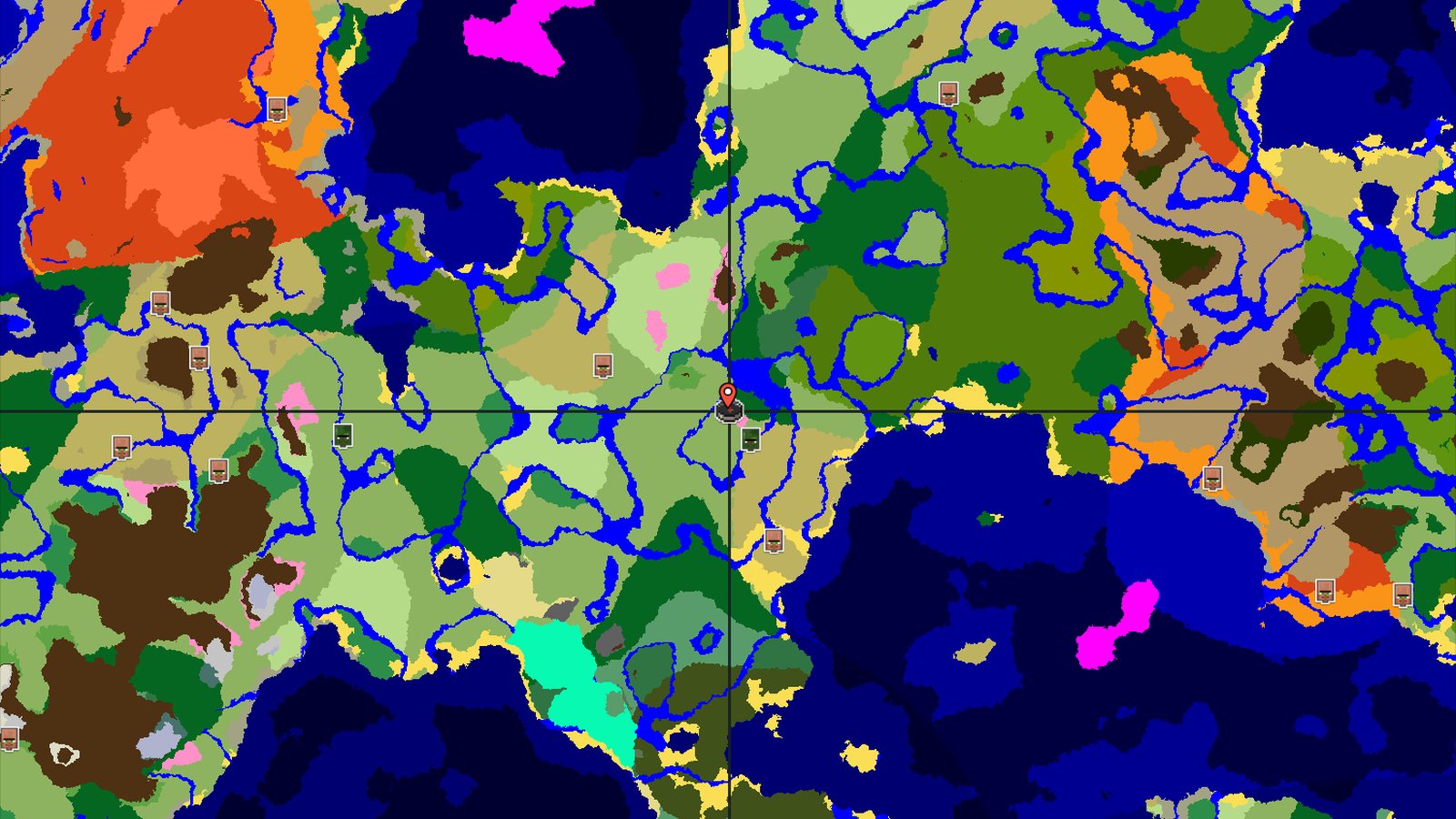 Cherry Grove Near Spawn with Abandoned Village — Minecraft seed preview