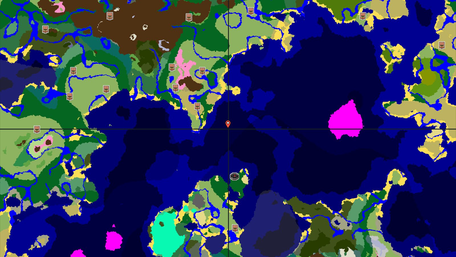 Trial Chambers and Ocean Monuments Near a Forest Spawn — Minecraft seed preview