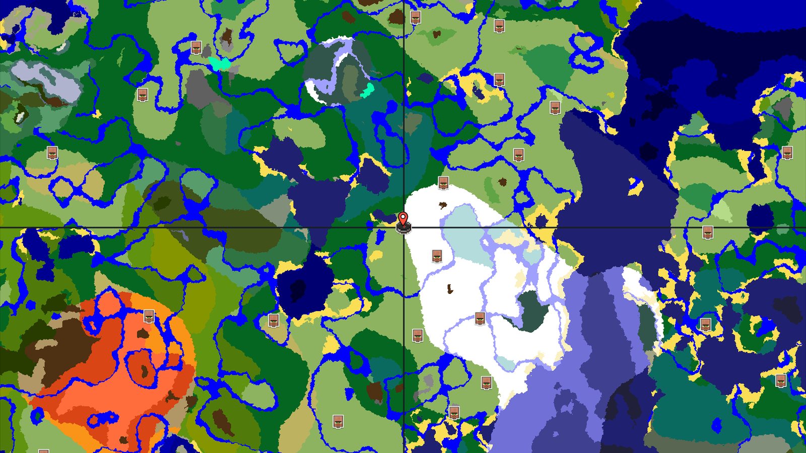 Snowy Plains Spawn with Nearby Ice Spikes and Village — Minecraft seed preview