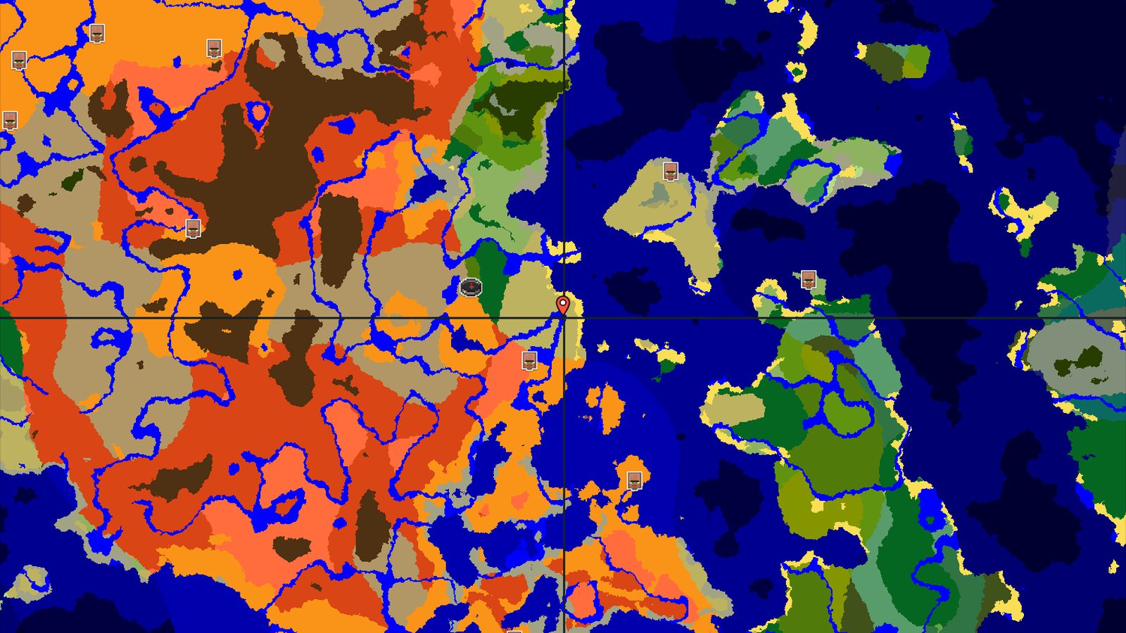 Wooded Badlands Spawn with Close Jungle and Desert — Minecraft seed preview
