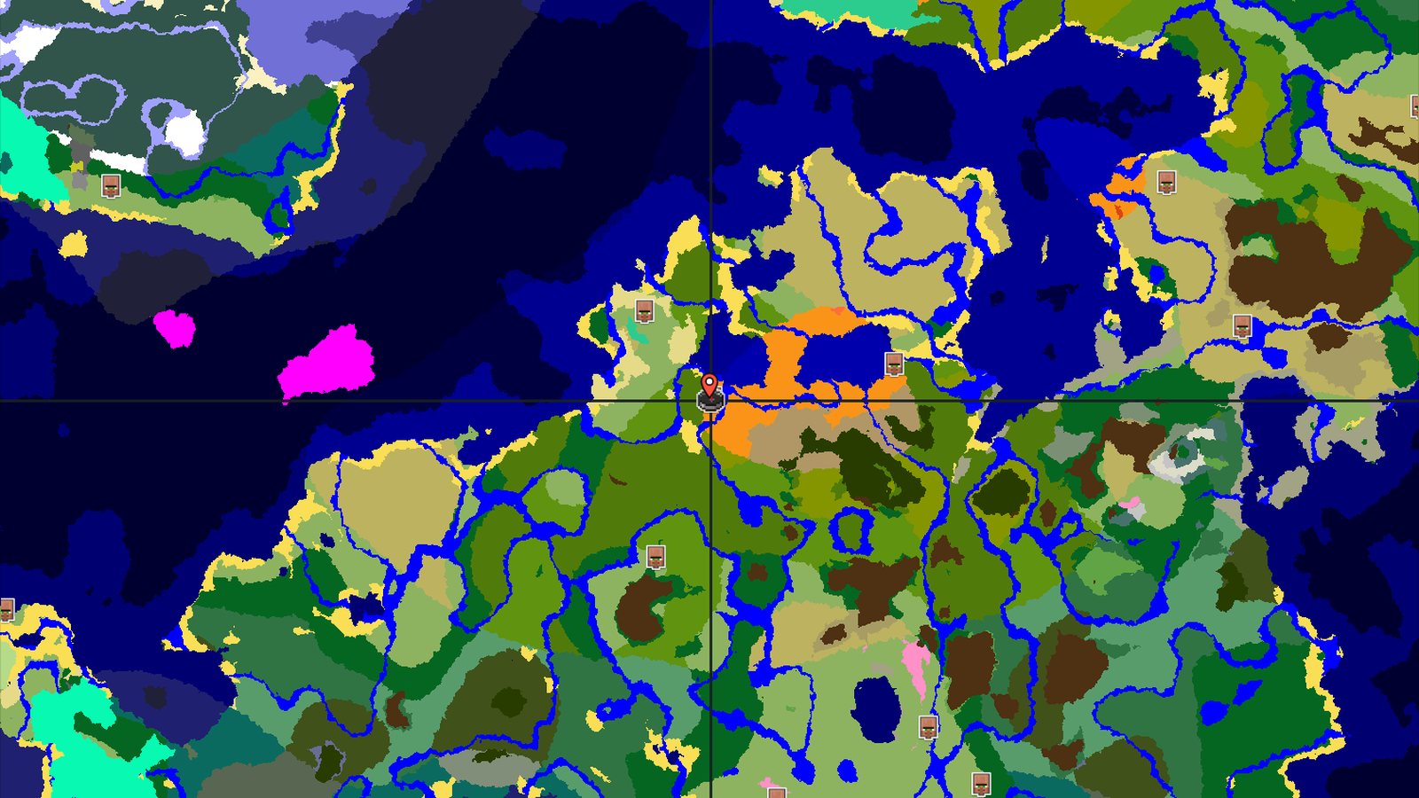 Desert Spawn with Nearby Village and Pyramid — Minecraft seed preview