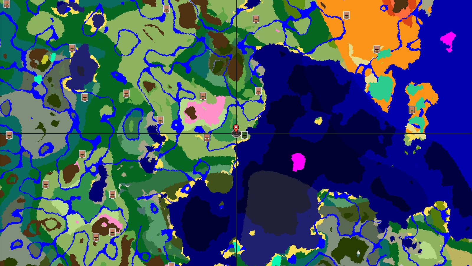 Flower Forest Spawn with Near Abandoned Village — Minecraft seed preview