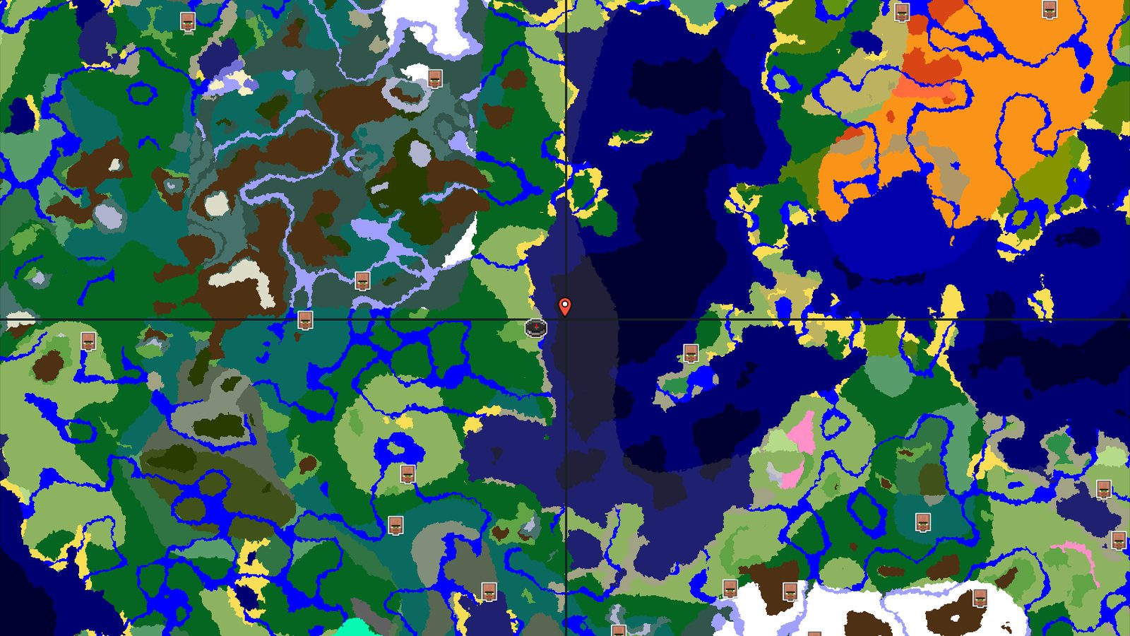 A Cold Ocean Start with Distant Icy Peaks — Minecraft seed preview