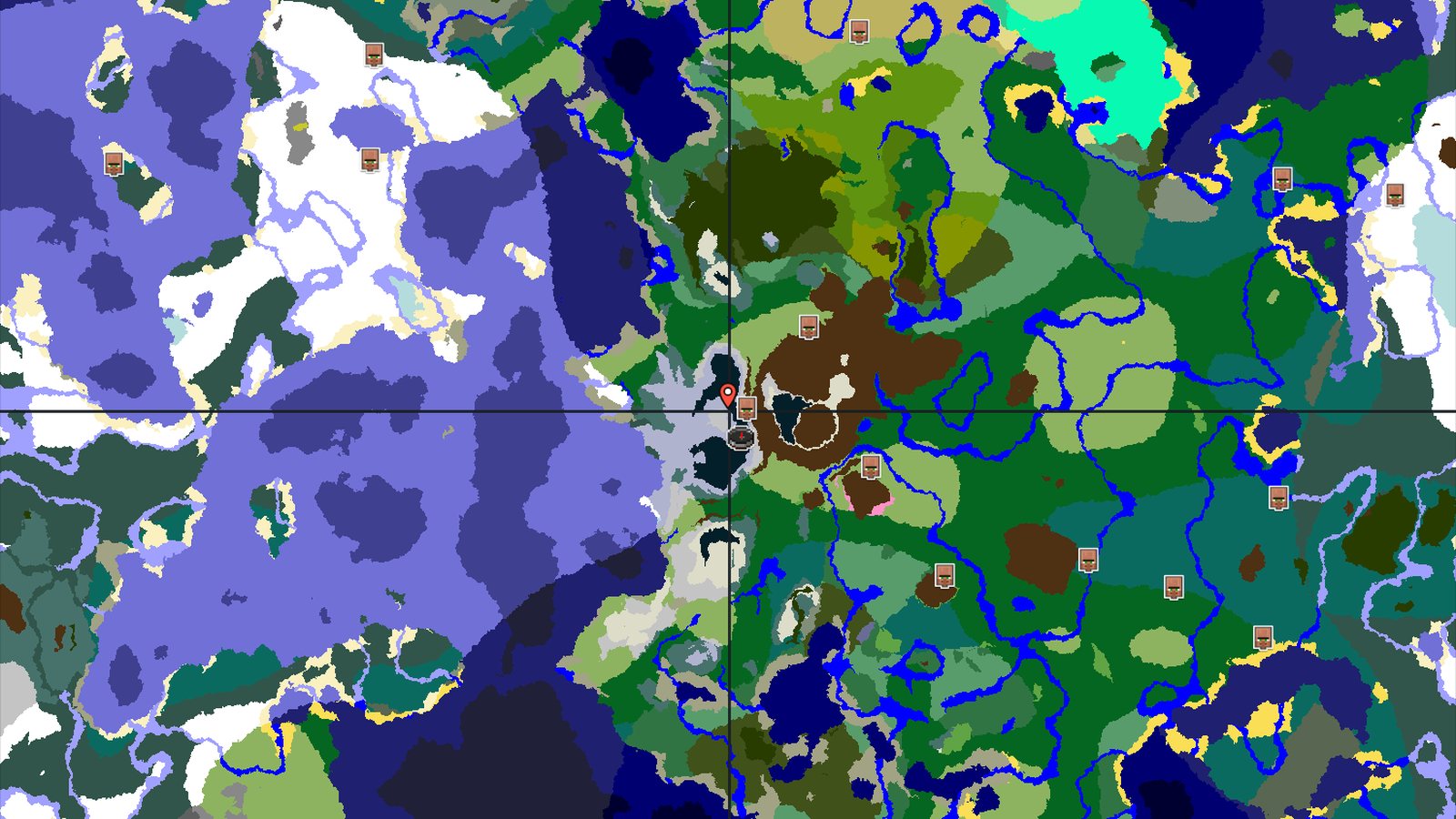 Frozen Peaks and Underground Riches — Minecraft seed preview