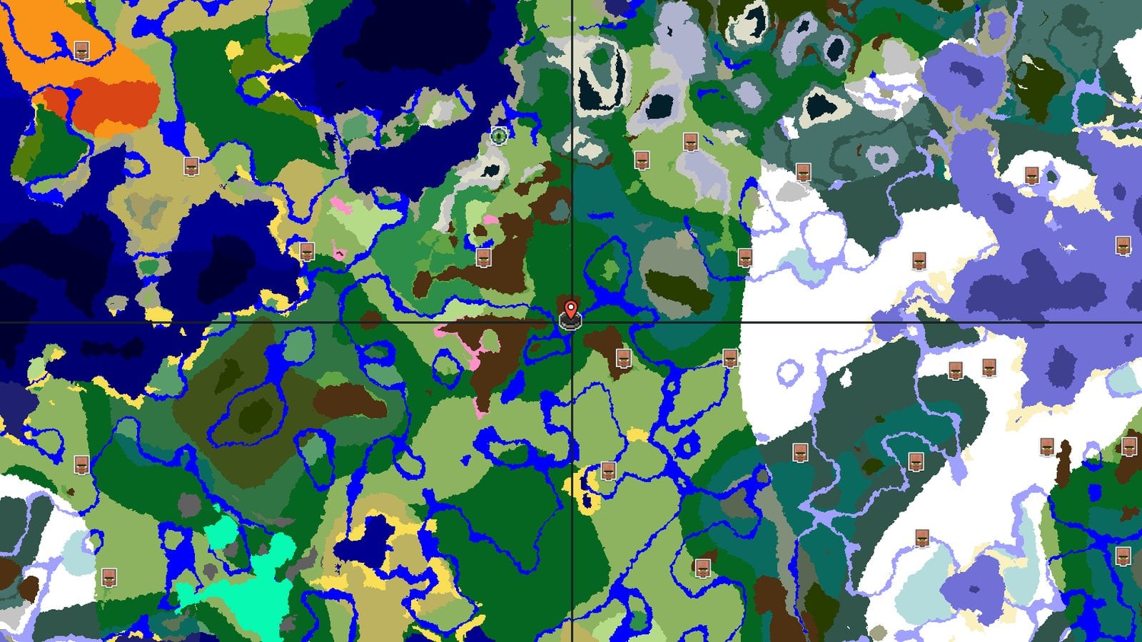 Forest Spawn Near Underground Structures and Village — Minecraft seed preview
