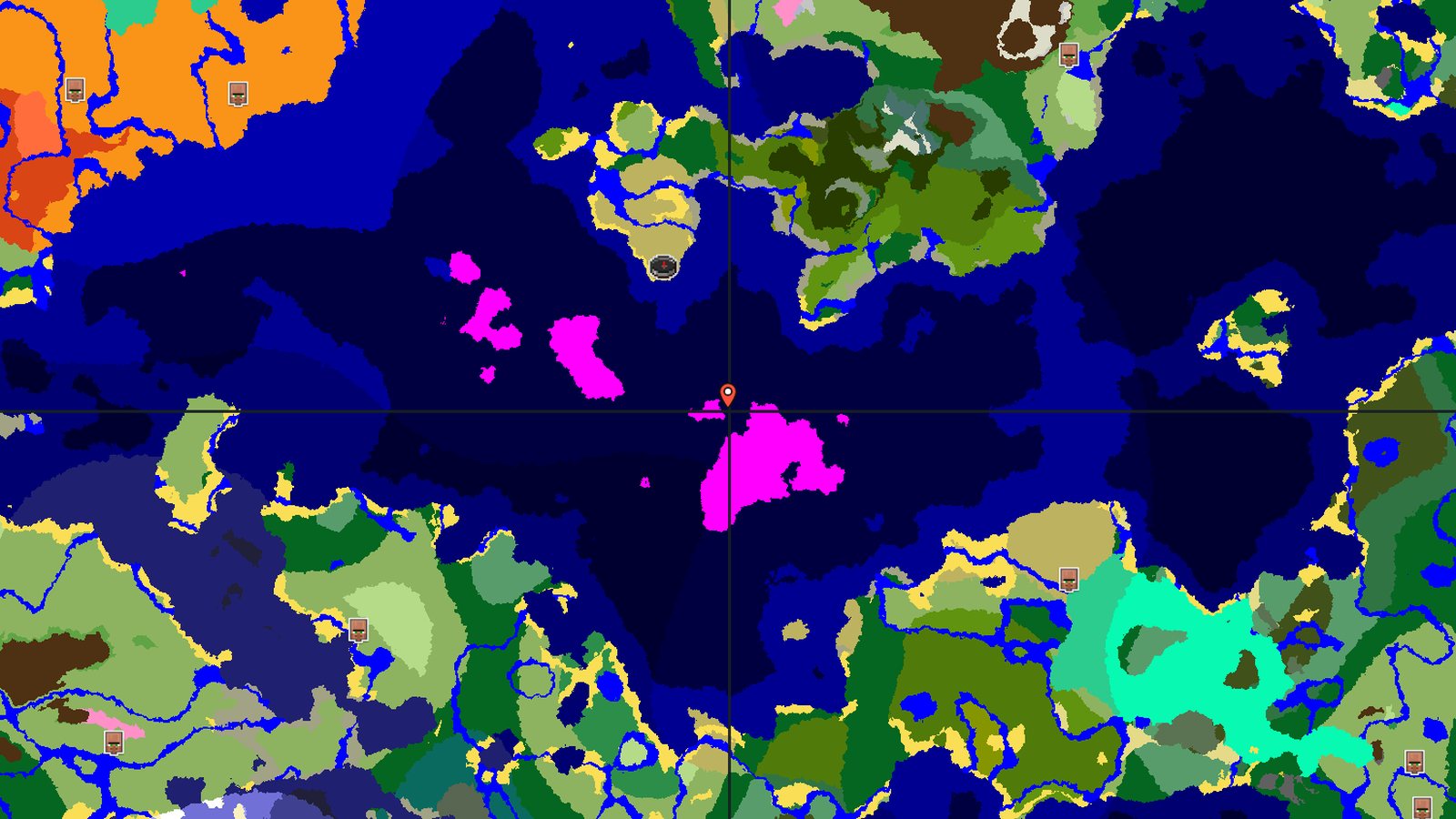 Ocean Monument on a Savanna Peninsula — Minecraft seed preview