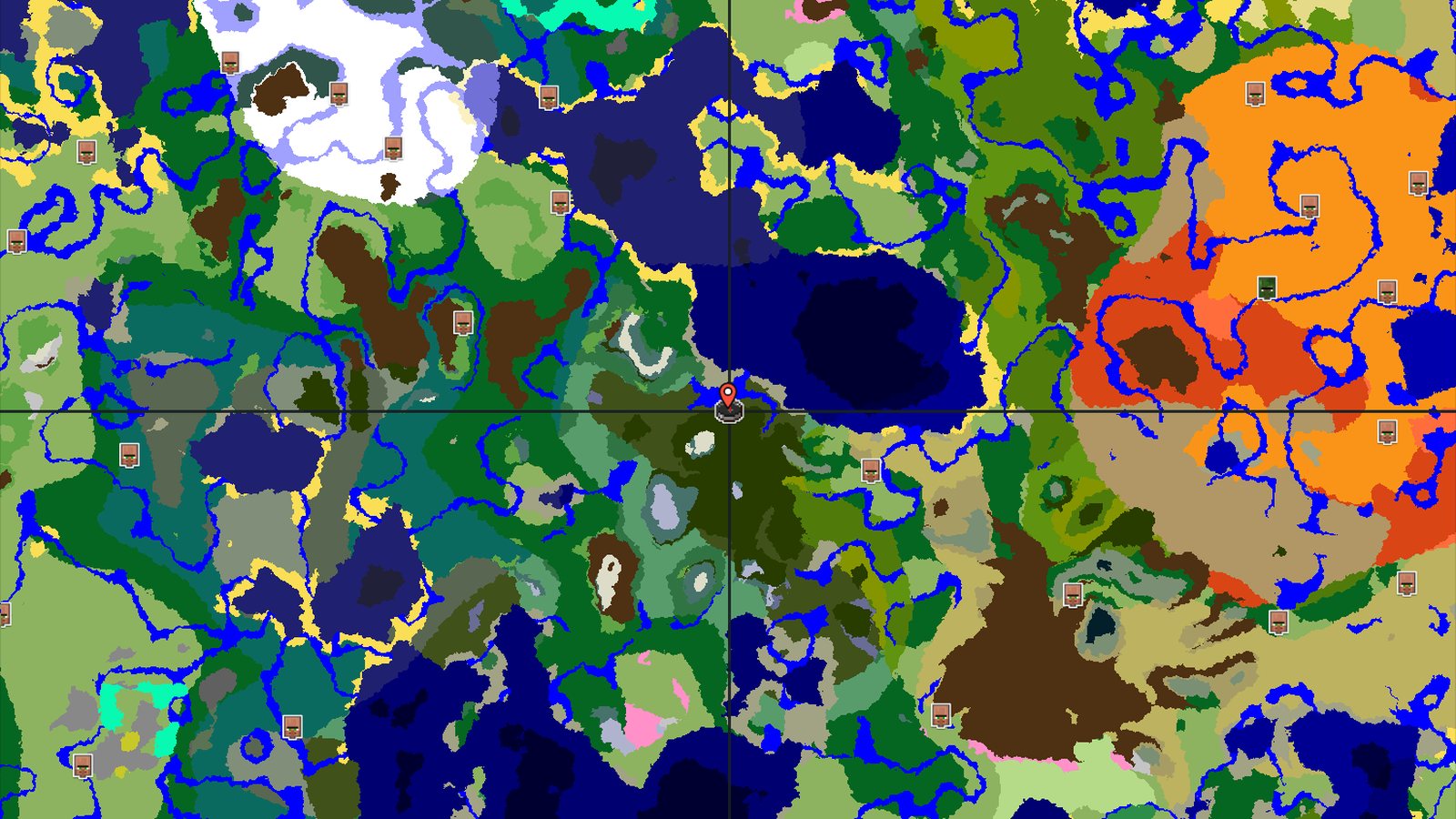 Dark Forest Spawn Near Jagged Peaks and Ocean — Minecraft seed preview
