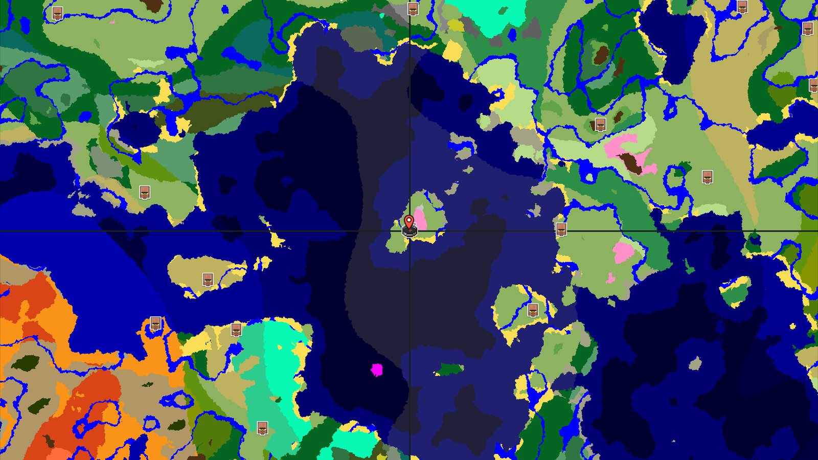 Island Spawn with Nearby Village and Cherry Grove — Minecraft seed preview