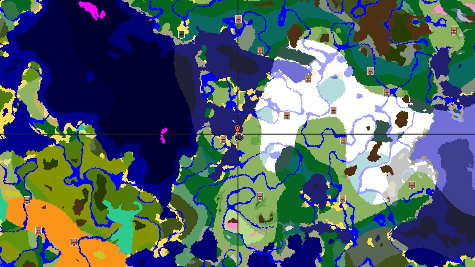 Pillager Outpost Near Icy Spikes and Cherry Grove — Minecraft seed preview
