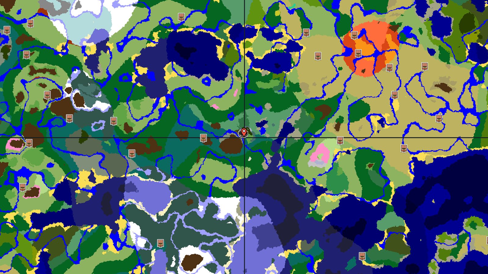 Pale Garden Beside Frozen Peaks — Minecraft seed preview