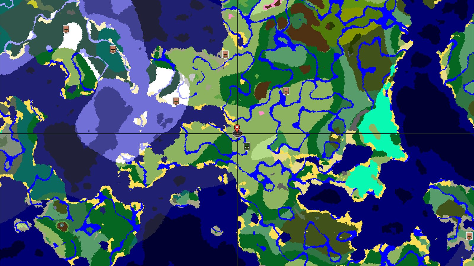 Spawn Near a Zombie Village, Cherry Grove Nearby — Minecraft seed preview