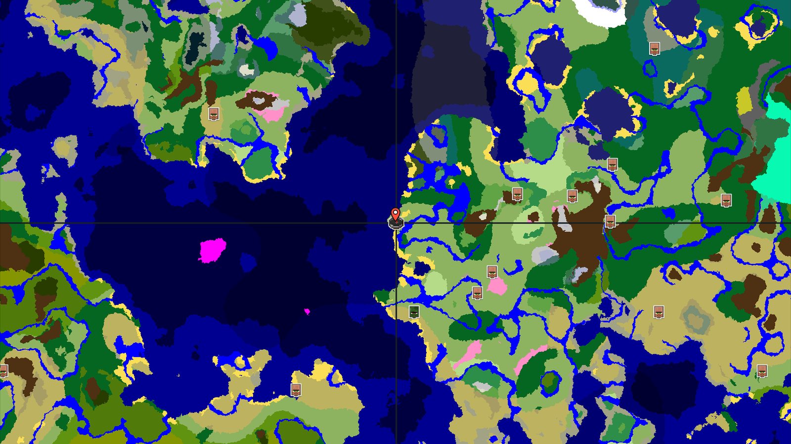 Oceanside Plains with a Distant Abandoned Village — Minecraft seed preview