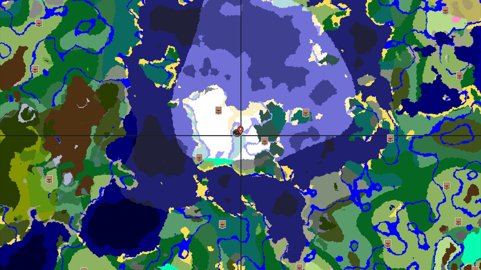 Ice Spikes Spawn with Distant Structures — Minecraft seed preview